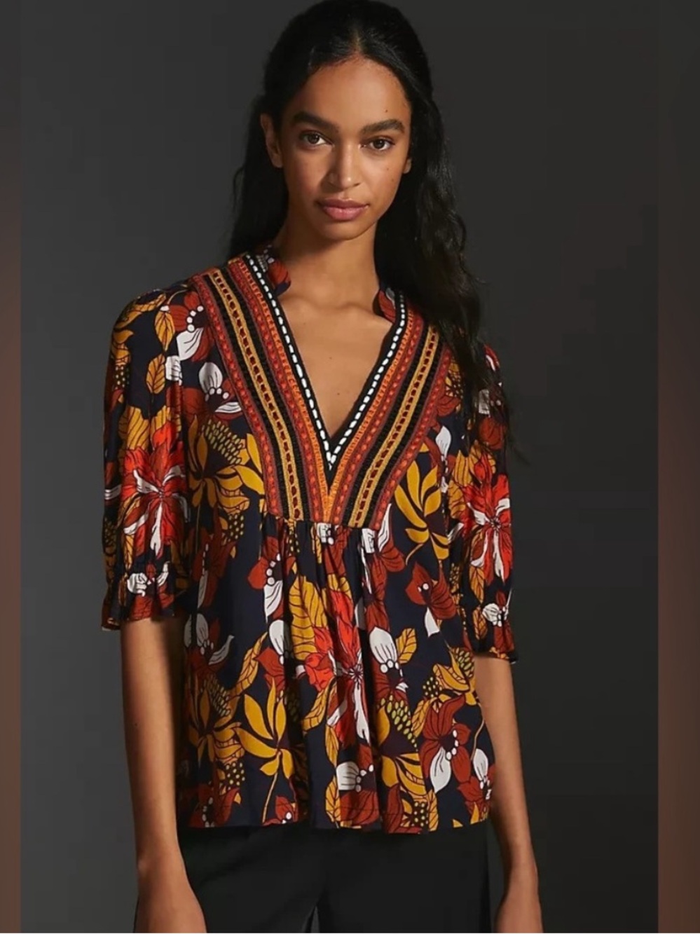 Bl-nk Stephanie v neck blouse